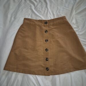 Tan Button-Up Women's Skirt